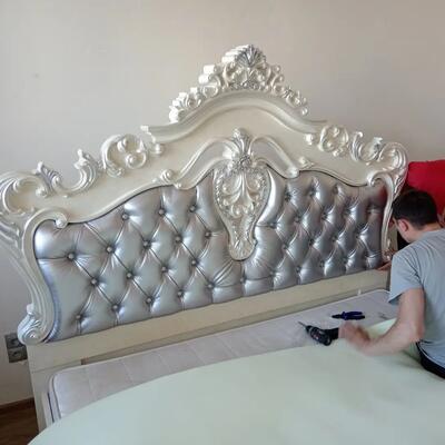Перетяжка изголовья кровати