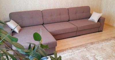 Перетяжка углового дивана и смена угла на другую сторону