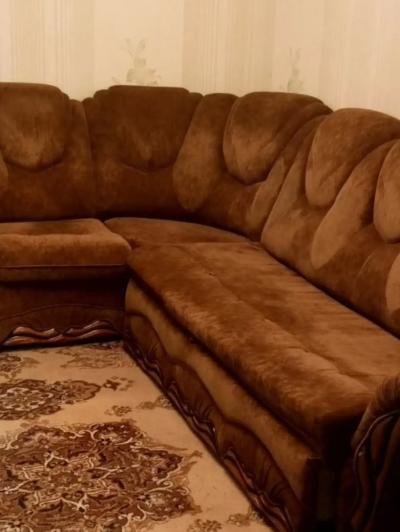 фото До Перетяжка мягкого углового дивана